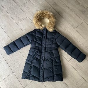 SO toddler puffer coat with faux fur